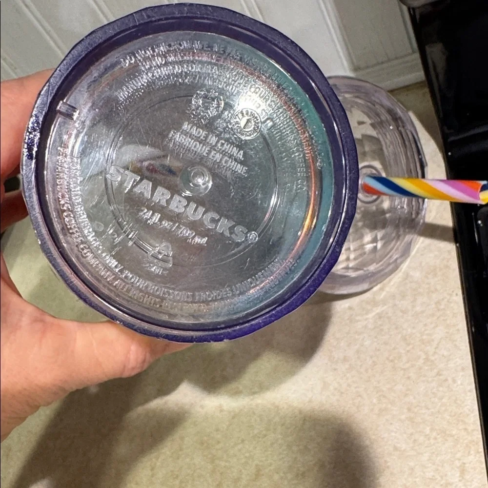 Starbucks Rainbow Kaleidoscope limited edition venti tumbler with straw